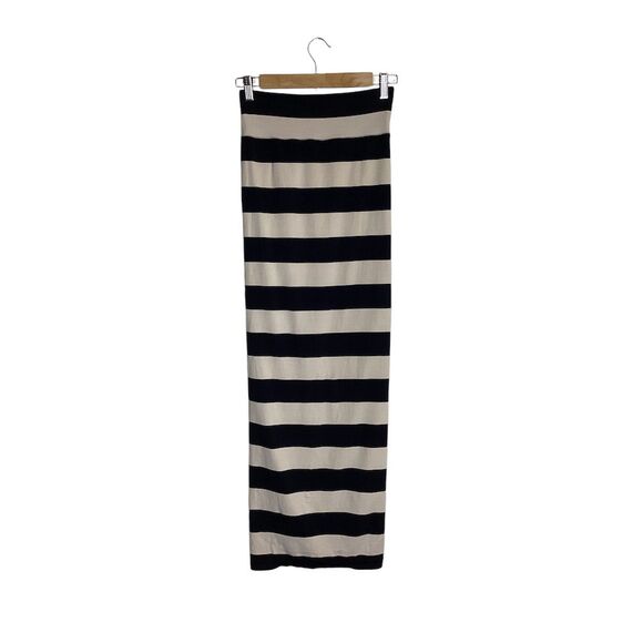 Free People Women's Striped Maxi Skirt Size M Black & Cream - Picture 2 of 3